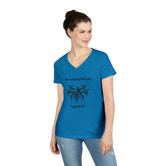Menacing Drone - Ladie's V-Neck T-Shirt
